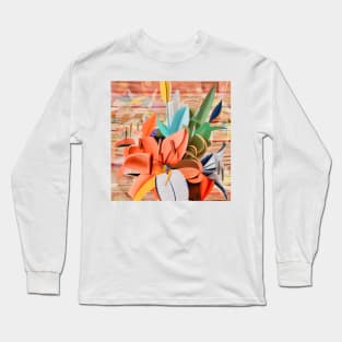 Pastel Abstract Lilies Long Sleeve T-Shirt